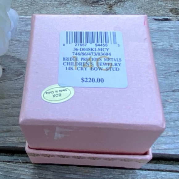 NWT NIB CHILDREN’S CRYSTAL FIREBALL AND GOLD BALL REVERSIBLE STUD EARRINGS - Picture 9 of 9